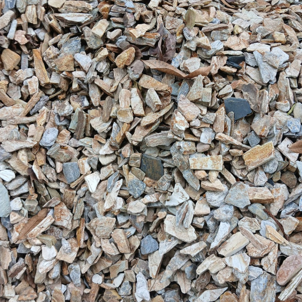 Piedra Cascajo para jardines x bulto